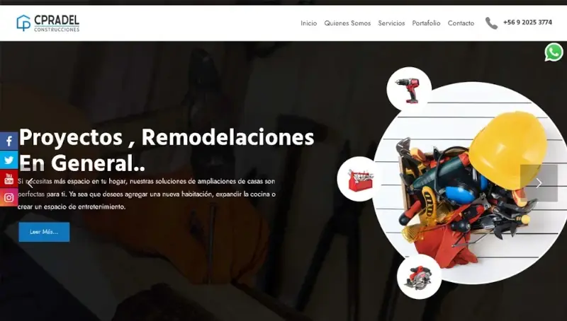 Sitio web / Construcciones integrales para viviendas y establecimientos comerciales.