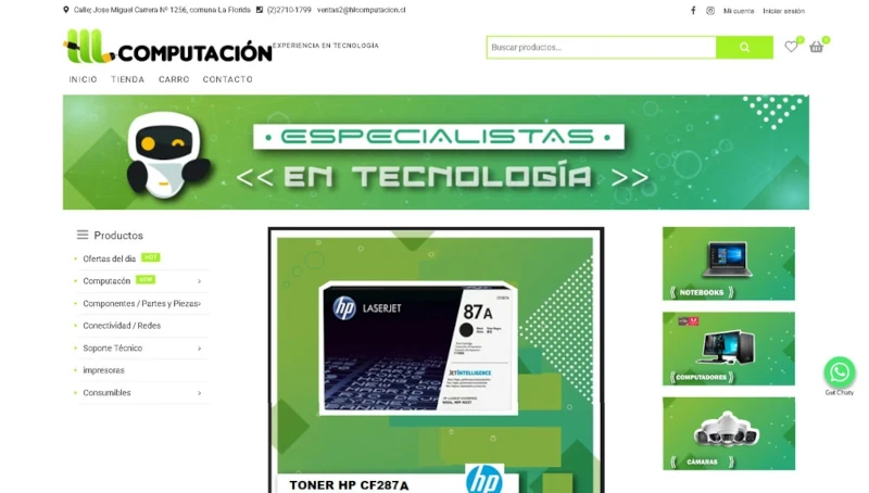 Sitio web / Productos de computación y toner originales y toner alternativos.