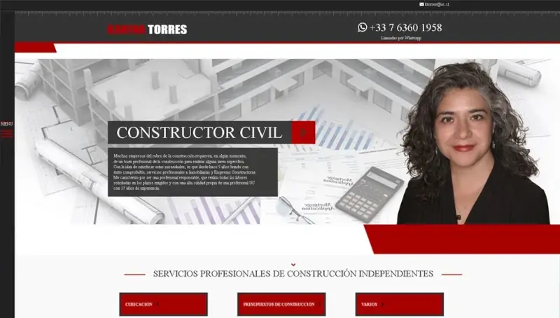 Sitio web / Servicios de Construccion e Ingenieria para constructoras e inmobiliarias.
